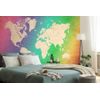 Samolepiaca tapeta minimalistická mapa sveta