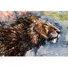 Samolepiaca tapeta maľba mocného leva