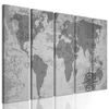 5-dielny obraz historická mapa v čiernobielom prevedení