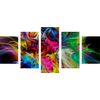 5-dielny obraz výbuch farieb