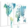 5-dielny obraz nádherná akvarelová mapa sveta