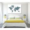 Obraz na korku mapa sveta v prehľadnom prevedení