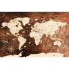 Samolepiaca tapeta historická mapa sveta na drevenom pozadí