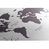 Obraz jednoduchá mapa sveta v hnedom prevedení