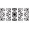 5-dielny obraz čiernobiela Mandala