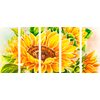 5-dielny obraz rozkvitnutá slnečnica