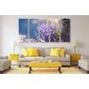 5-dielny obraz nádherné modro-fialové kvety levandule