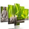 5-dielny obraz wellness zátišie a Budha