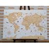 Obraz mapa sveta s historickým nádychom v béžovom prevedení