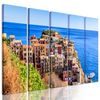 5-dielny obraz malé Talianske mestečko