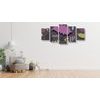 5-dielny obraz abstraktné farebné listy