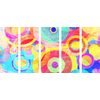 5-dielny obraz farebné kruhy