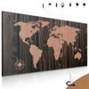 Obraz na korku mapa sveta na dreve v luxusnom prevedení