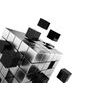 Samolepiaca tapeta čiernobiela moderná Rubikova kocka