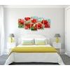 5-dielny obraz maľované maky na lúke