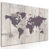 Obraz hnedá mapa na drevenom podklade