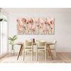 5-dielny obraz ružové maľované tulipány
