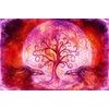 Samolepiaca tapeta nesmrteľný strom života s nádychom do fialova