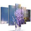 5-dielny obraz nádherné modro-fialové kvety levandule
