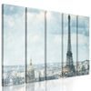 5-dielny obraz pohľad na zaujímavý Paríž