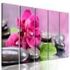 5-dielny obraz ukľudnujúca orchidea