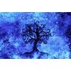 Samolepiaca tapeta strom života s nádherným modrým pozadím