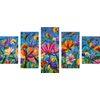 5-dielny obraz lúčne kvety plné farieb
