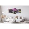 5-dielny obraz abstraktné farebné listy