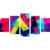 5-dielny obraz abstraktné farebné vzory