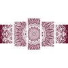 5-dielny obraz nekonečná Mandala v ružovom prevedení