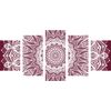 5-dielny obraz nekonečná Mandala v ružovom prevedení