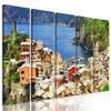 5-dielny obraz mestečko na juhu Talianska