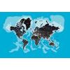 Tapeta moderná mapa sveta na modrom pozadí