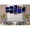 5-dielny obraz futuristická abstrakcia kvetiny