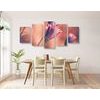 5-dielny obraz krásne ružové puky
