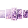 5-dielny obraz orgován v fialovom prevedení
