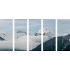 5-dielny obraz pohľad na zasnežené kopce
