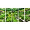 5-dielny obraz nádherná maľba zelených kopcov