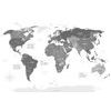 Obraz pútavá mapa sveta v okúzľujúcom čiernobielom prevedení