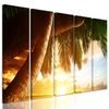 5-dielny obraz východ slnka v tropickom raji