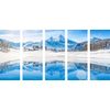 5-dielny obraz vysnená zimná krajinka