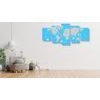 5-dielny obraz mapa sveta s motívom mora