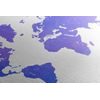 Obraz zaujímavá mapa sveta v fialovom prevedení
