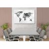 Obraz na korku čiernobiela geometrická mapa