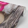 Samolepiaca fototapeta zátišie ruže s nápisom Love