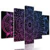 5-dielny obraz fialová Mandala