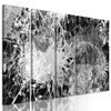 5-dielny obraz abstraktné umenie v čiernobielom prevedení