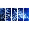 5-dielny obraz zaujímavá abstrakcia