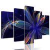 5-dielny obraz futuristická abstrakcia kvetiny
