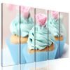 5-dielny obraz lahodné muffiny v pastelových farbách